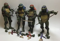 NECA TMNT Movie Raph Mikey Leo Donnie Lot Of 4 Figures, 7” Inch Tall