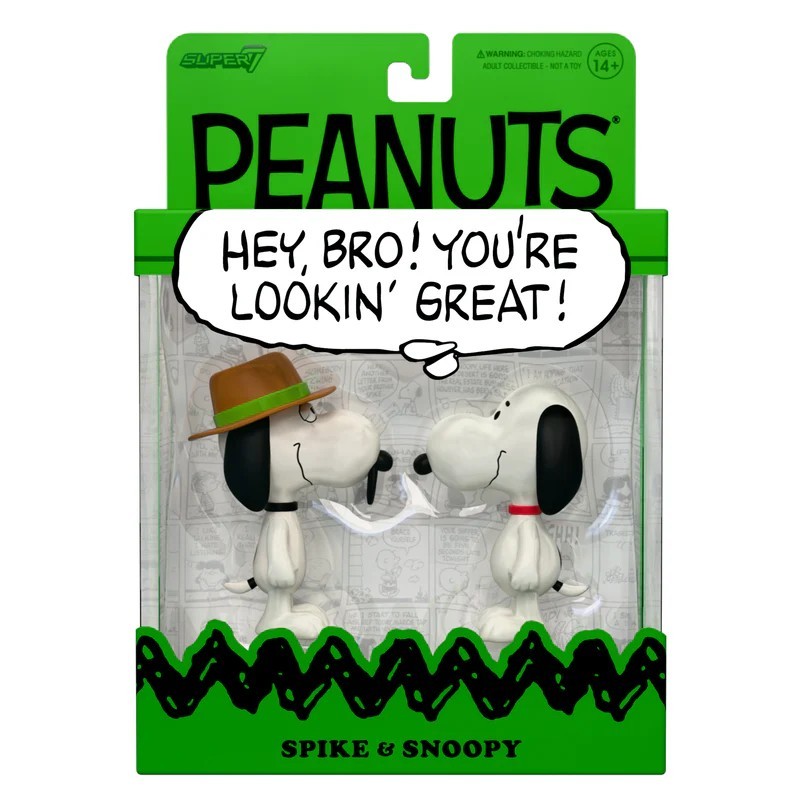 Snoopy & Spike Peanuts Super7 Reaction Action Figure (2 pack)