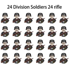 WWII Military Figure Playset Soldiers Weapons Sandbags Toy Set