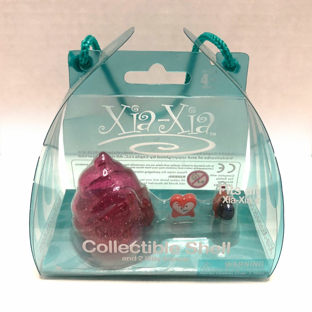 Xia Xia Pets Hermit Crab Collectible Shells and 2 Little Friends Pink Glitter