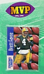 STARTING LINEUP 1997 BRETT FAVRE MVP Sticker – GREEN BAY PACKERS – VGC