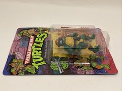 TMNT Michaelangelo Soft Head 1988 Playmates MOC 10 Back Unpunched Fan Club Flyer