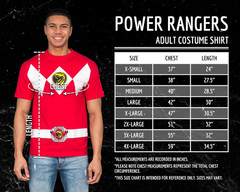 Mighty Morphin Power Rangers Red Blue Yellow Pink Green Black White Blue Costume