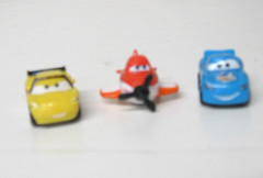 3 Disney Pixar Mirco Drifters Roller Ball Racers Jeff, Dusty, Dinoco Lightning