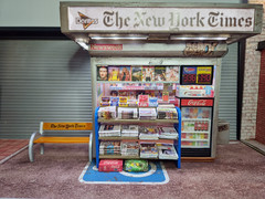 Newsstand New York Times 1/18 scale Diorama Garage Accessories (Handmade)