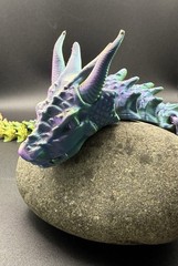 3D Printed Long Articulated Dragon Triple Silk Large 20 Inches 3 Color Shifting