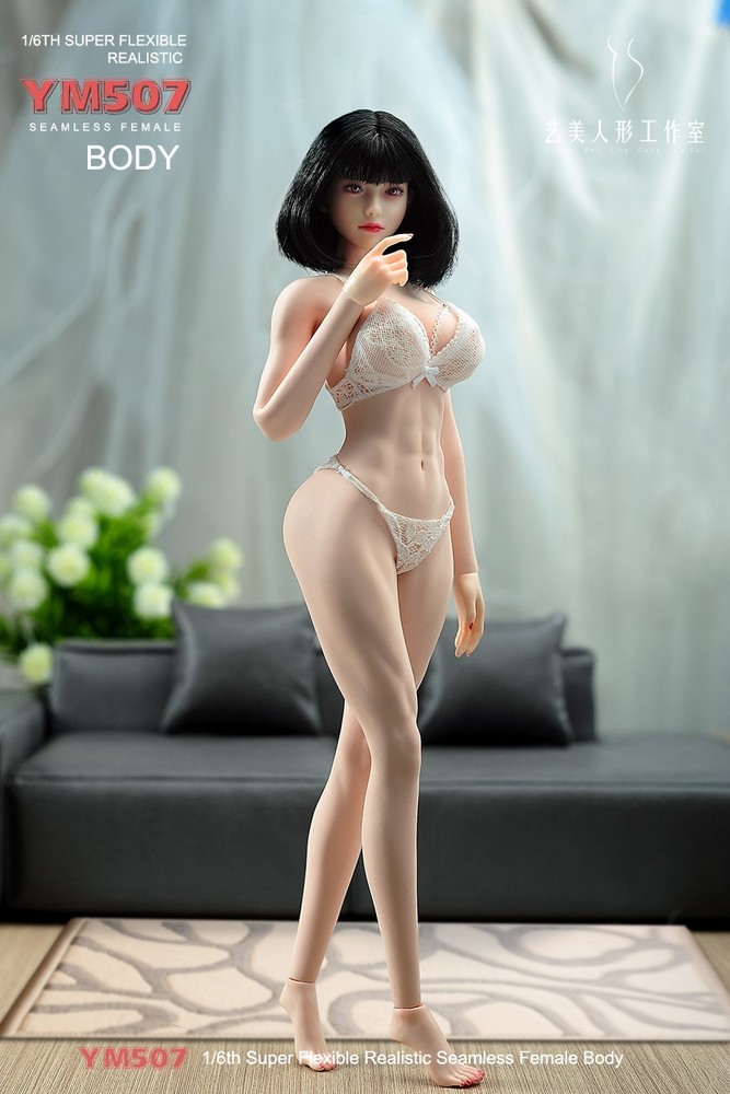 USA YM507B Yi Na 1/6 Big Bust Pale Seamless Woman Anime Body Toy Fit 12″ Figure