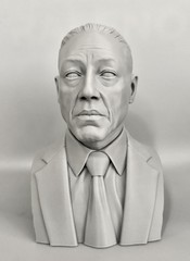 Breaking Bad Gus Fring 3D Printed Bust Statue 6.5 Inches Gray