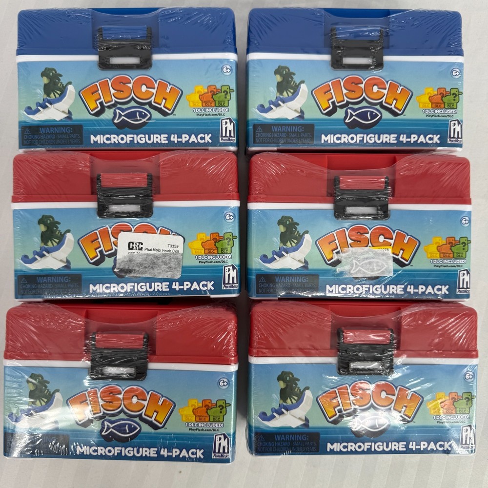 Fisch Microfigure 4-Pack Lot of 6 NEW Sealed Boxes 2025 Phat Mojo Blind Boxes