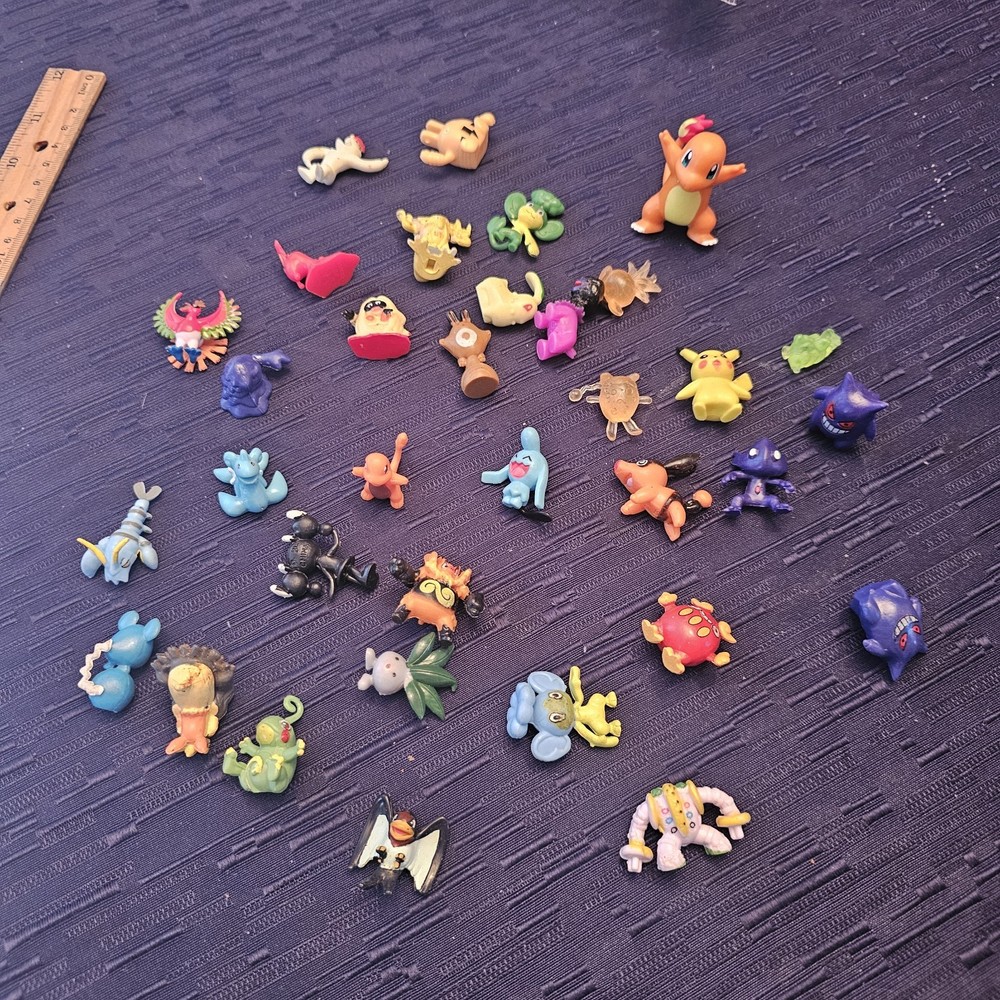 Small Figures, Lot of 30, Most About 1-Inch In Length, Mostly Pokémon, See Pics