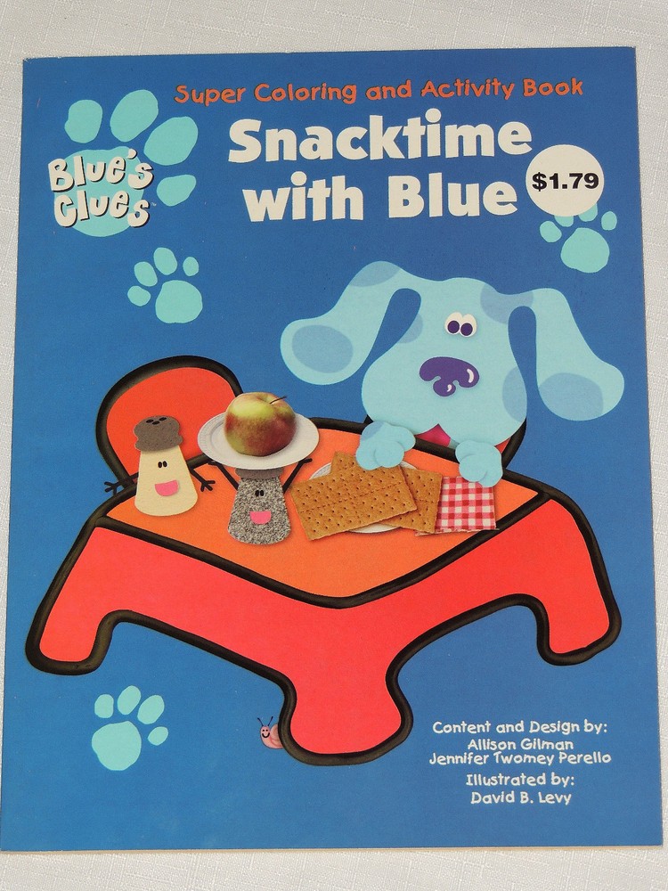 BLUE’S CLUES SUPER COLORING & ACTIVITY BOOK , SNACKTIME WITH BLUE , 1998,