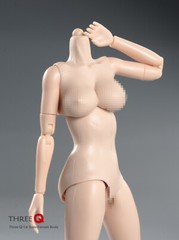 US STOCK 1/6 Pale Skin Large Breast Action Figure Body Half-seamless Breast Toy