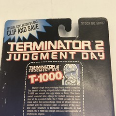 1995 Toy Island Terminator 2 T-1000 Action Figure SEALED. Card is bent