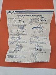 Vintage 1985 Hasbro GI Joe Parachute Pack Original Blueprints/Instructions Sheet
