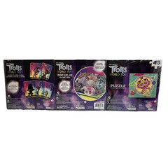 Trolls World Tour Games 3 Pack Jumbo Playing Cards Pop-Up Jr 48 pc Puzzle NEW