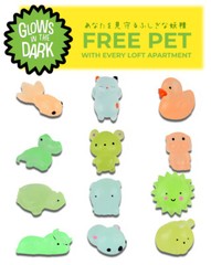 Smiski House Glow in the Dark Display | Mini Figure Room Shelf | Bonus Glow Pet