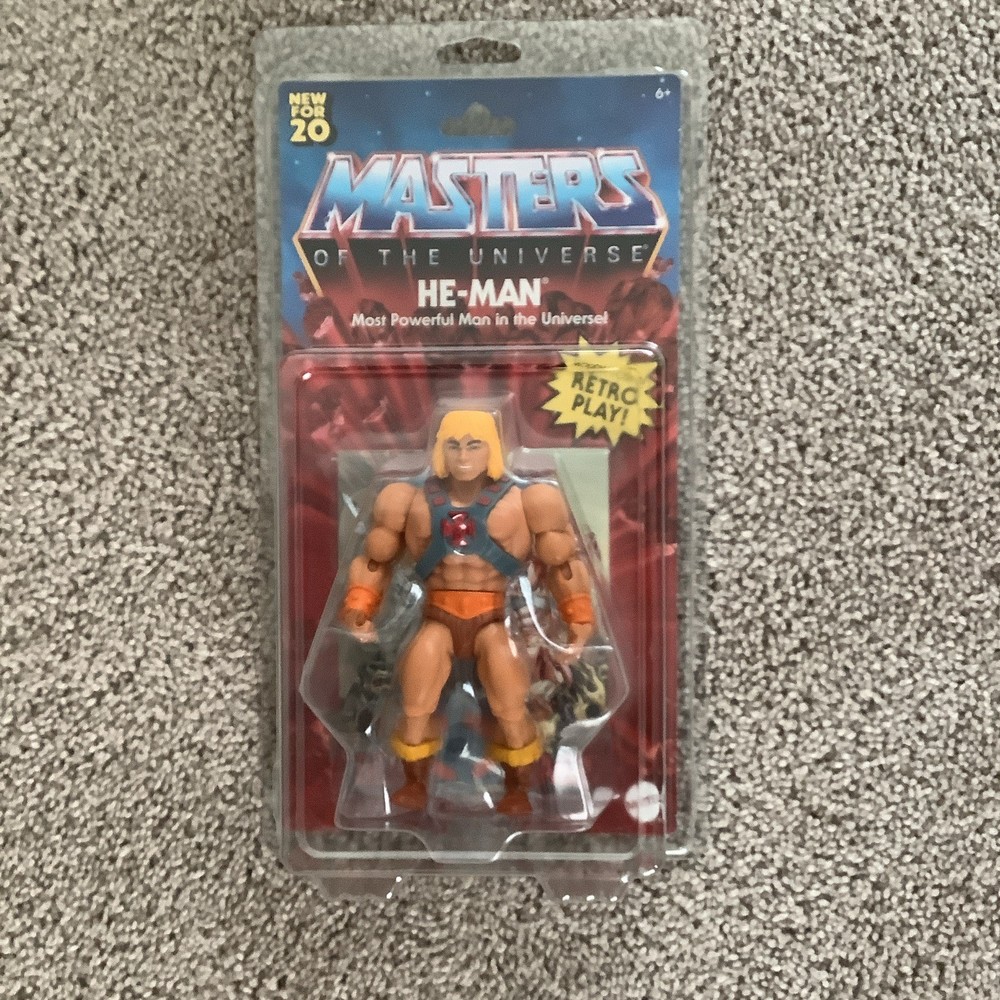 Masters of the Universe He-Man Retro Action Figure Boxed Ages 6+ Plastic