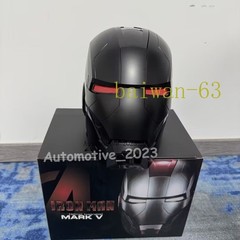 US STOCK Iron Man 1:1 Matte Black MK5 Helmet Deformable Voice Control Wearable
