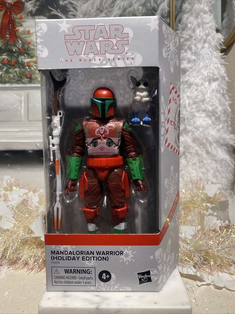 2022 Star Wars The Black Series MANDALORIAN WARRIOR Holiday Edition 6″ IN HAND!!