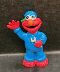 SESAME STREET ELMO MECHANIC CONSTRUCTION FIGURE CAKE TOPPER PREOWN
