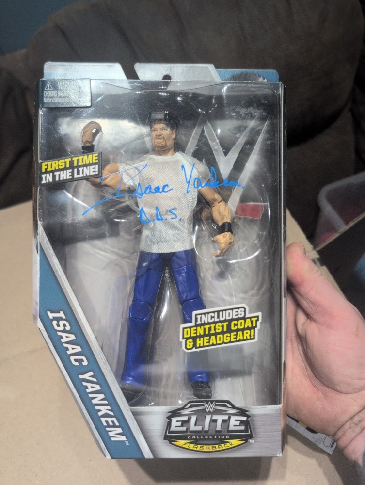 Mattel WWE Elite Flashback Series Isaac Yankem/Kane AUTOGRAPHED w/ JSA Rare
