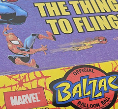 Vintage Spiderman Toy Web Shooter Water Ball 2001 Marvel Catpro Balzac NOS