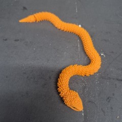 10x Articulated 3D Printed Snakes 11″ – DIY Eye Assembly Fun Project Lot READ