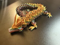 Articulated Crystal Dragon 23inch Rainbow