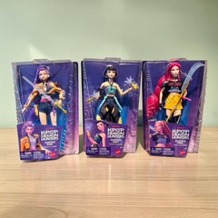 KPop Demon Hunters Set of 3 HUNTR/X Mattel Fashion Dolls w/ Accessories NEW