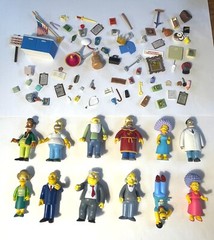 HUGE Lot of 11 WOS Simpsons Figures PLUS 50+ pieces Accessories extra figure