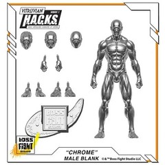 Vitruvian H.A.C.K.S. Character Blanks Chrome Male 1:18 Scale Action Figure