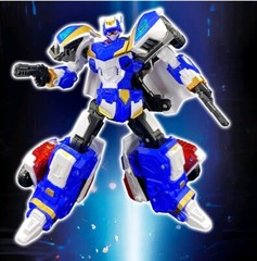 2024Metal Cardbot S Season2 BLUE COP S Transformer Robot Police Car Figure Toy