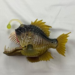Chap Mei Angler Fish Action Figure Kids Unisex 9 Inch Black Yellow Deep Sea Toy
