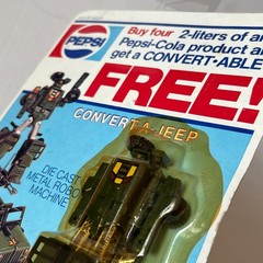 Vintage 1985 Pepsi Convert-A-Jeep Figure Machine Robo GoBots Transformers