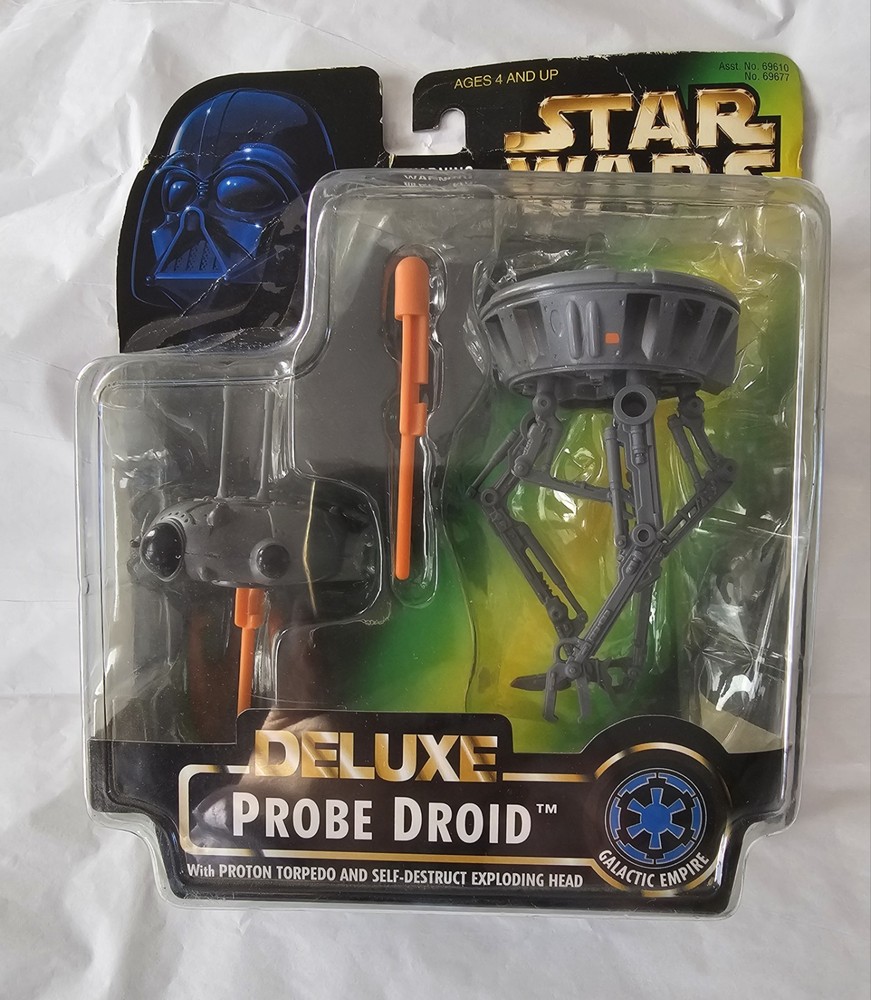 1996 Star Wars Deluxe Probe Droid Galactic Empire *Damaged Packaging See Photos