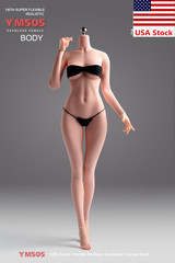 YM505 1/6 Female Pale Sexy Large Breast Flexible Body&Details For 12”Figure