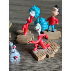 2003 Play Along Dr Seuss Cat in the Hat Movie Figurine Set 9 Piece Lot