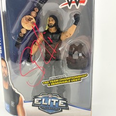 WWE Seth Rollins Elite Series 33 Figure Tag Team Belt & Vest Signed Autographed