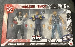 WWE Elite Figure 3Pack Tribal Chief vs Beast Incarnate Roman Reigns Brock Lesnar