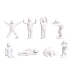 8-Pose Set 3D Printed Chameleon Hide and Seek Figures DIY Paintable Decor