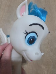 Disney Hercules Baby Pegasus Figure White Blue Hair Silver Hooves Winged Horse