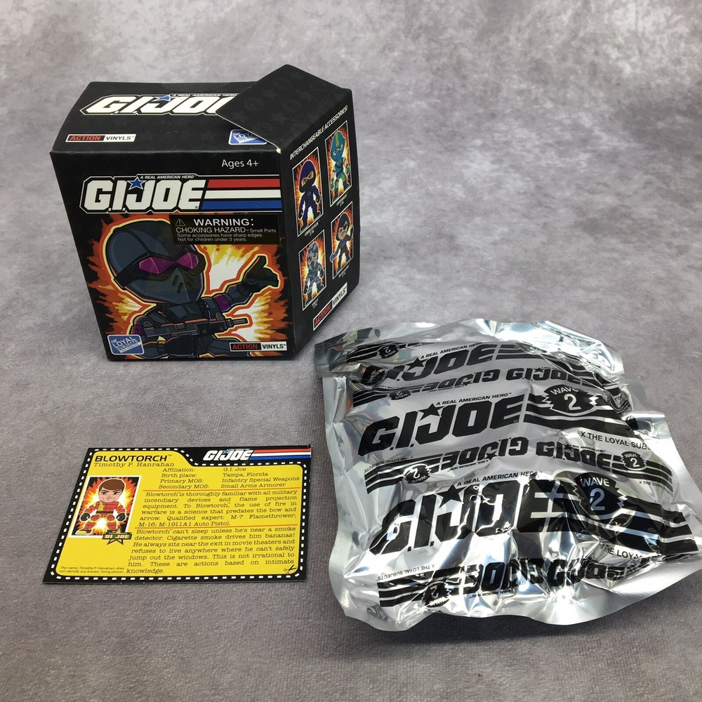 The Loyal Subjects G.I.Joe Blowtorch Vinyl Figure-Open Box & Card -Bag is Sealed