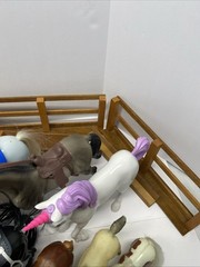Lot Of 23 Toy Horse Figurines Toys W/ Fencing Accessories Random Assortment
