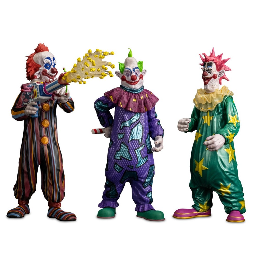 SCREAM GREATS – KILLER KLOWNS FROM OUTER SPACE – Rudy, Jumbo, and Spikey Figures