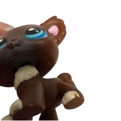 Littlest Pet Shop #219 Brown Chihuahua Dog Blue Eyes Hasbro LPS Figure Toy Cute