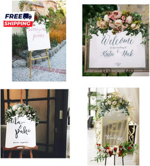 Wedding Arch Flowers, 30 Inch Rustic Artificial Floral Swag for Door Lintel, Gre