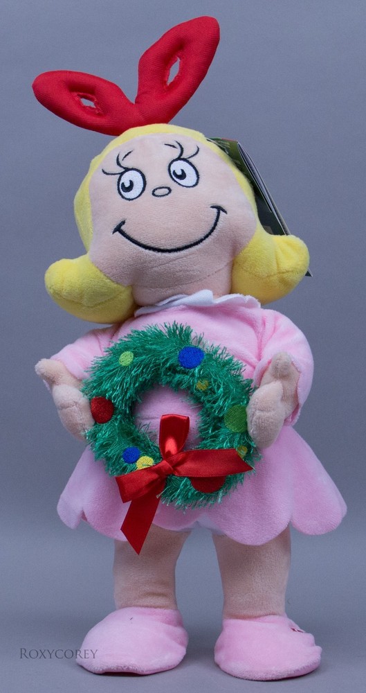 Gemmy Animated Dr Seuss Cindy Lou Who with Wreath Plays Trim Up The Tree NWT