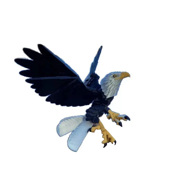 3D Printed Eagle Hawk Simulation Animal Model Figurine Movable Bird Ornament DIY