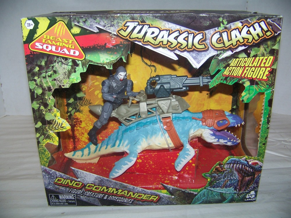 LANARD BEAST TAMING SQUAD JURASSIC CLASH LIOPLEURODON DINO COMMANDER. NEW HTF