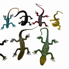 Guaishou Artificial Model Reptile Lizard Animal 12 Piece Set, Multi Color